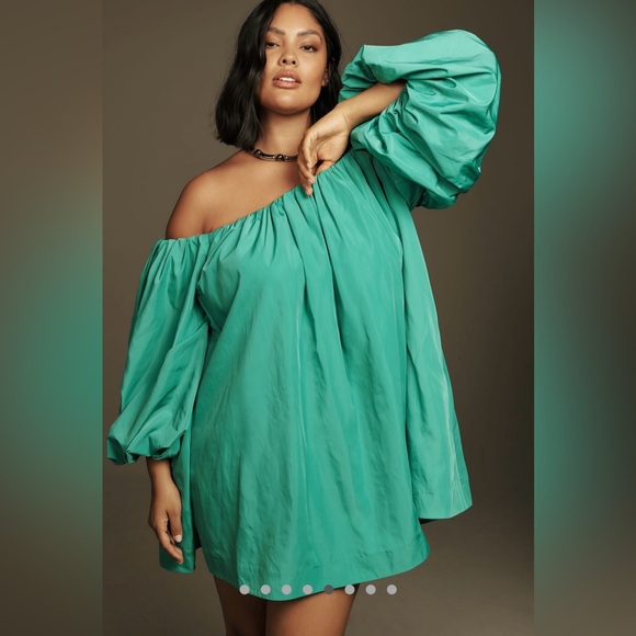 MARE MARE ANTHROPOLOGIE PUFF SLEEVE OFF THE SHOULDER MINI DRESS XXS - Picture 5 of 16